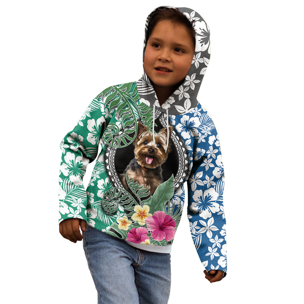Polynesian Yorkshire Terrier Kid Hoodie Polynesian Pattern And Yorkshire Terrier TS04 - Polynesian Pride