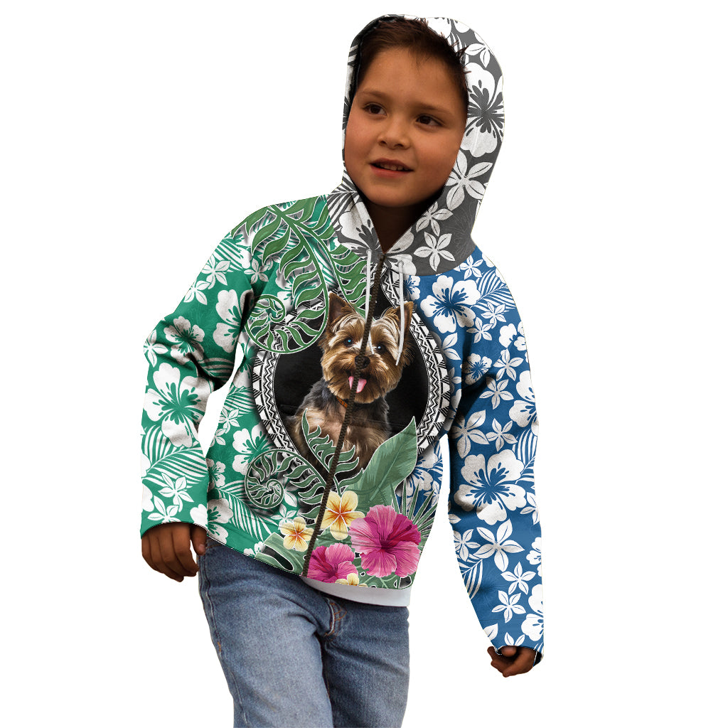 Polynesian Yorkshire Terrier Kid Hoodie Polynesian Pattern And Yorkshire Terrier TS04 - Polynesian Pride