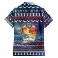 Tonga Christmas Hawaiian Shirt with Singing Whale Ocean Scene National Coat of Arms - Polynesian Pride