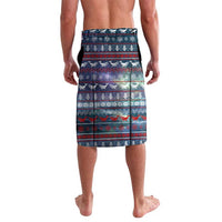 Tonga Christmas Lavalava with Singing Whale Ocean Scene National Coat of Arms - Polynesian Pride