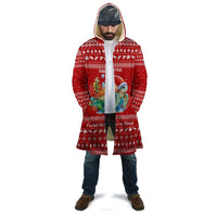 Tonga Christmas Cloak with Sea Turtle Coral Reef Design Snowflake Pattern and National Emblem - Polynesian Pride