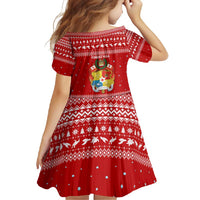 Tonga Christmas Family Matching Mermaid Dress and Hawaiian Shirt with Sea Turtle Coral Reef Design Snowflake Pattern and National Emblem - Polynesian Pride