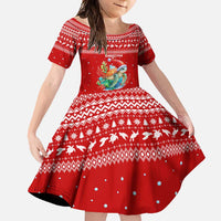 Tonga Christmas Family Matching Summer Maxi Dress and Hawaiian Shirt with Sea Turtle Coral Reef Design Snowflake Pattern and National Emblem - Polynesian Pride
