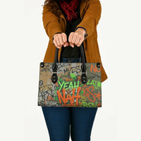 Yeah Nah Graffiti Skull New Zealand Slang Leather Bag Kiwi Grunge Brick Wall and Bold Urban Street Art TS04 - Polynesian Pride