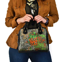 Yeah Nah Graffiti Skull New Zealand Slang Shoulder Handbag Kiwi Grunge Brick Wall and Bold Urban Street Art TS04 - Polynesian Pride