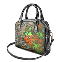 Yeah Nah Graffiti Skull New Zealand Slang Shoulder Handbag Kiwi Grunge Brick Wall and Bold Urban Street Art TS04 - Polynesian Pride