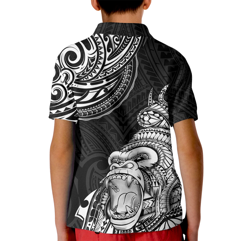 Hawaii Polynesian Kid Polo Shirt Gorila Tatoo Polynesian Style TS04 - Polynesian Pride