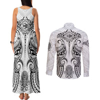 Hawaii Polynesian Couples Matching Tank Maxi Dress and Long Sleeve Button Shirts Warrior symbol TS04 - Polynesian Pride