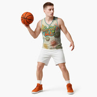 NZ Slang Sweet As Kiwi Shaka Sign Basketball Jersey New Zealand Surfboards Sun and Tropical Beach Retro TS04 - Polynesian Pride