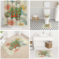 NZ Slang Sweet As Kiwi Shaka Sign Bathroom Set New Zealand Surfboards Sun and Tropical Beach Retro
