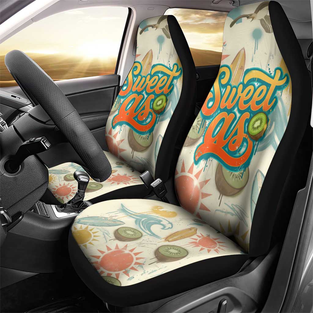 NZ Slang Sweet As Kiwi Shaka Sign Car Seat Cover New Zealand Surfboards Sun and Tropical Beach Retro TS04 - Polynesian Pride