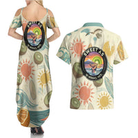 NZ Slang Sweet As Kiwi Shaka Sign Couples Matching Summer Maxi Dress and Hawaiian Shirt New Zealand Surfboards Sun and Tropical Beach Retro TS04 - Polynesian Pride