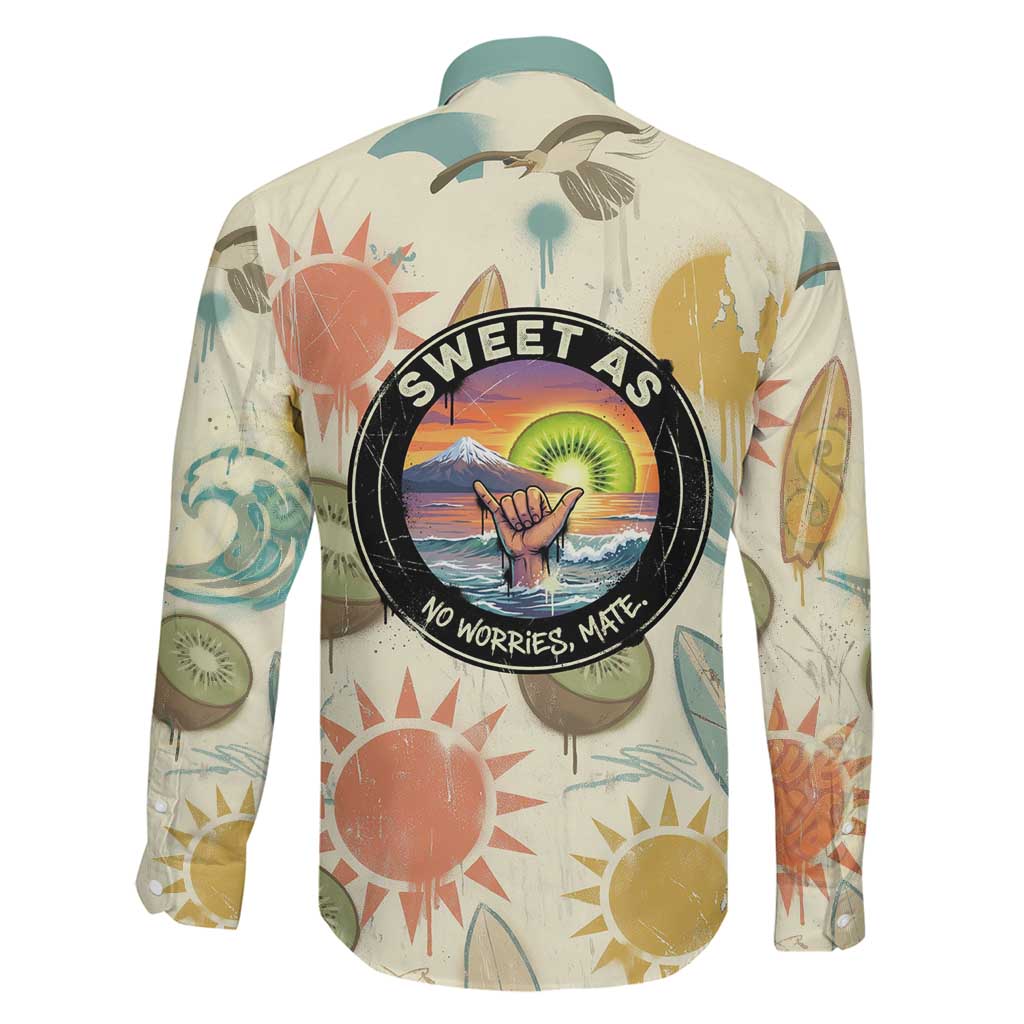 NZ Slang Sweet As Kiwi Shaka Sign Family Matching Off Shoulder Maxi Dress and Hawaiian Shirt New Zealand Surfboards Sun and Tropical Beach Retro TS04 - Polynesian Pride