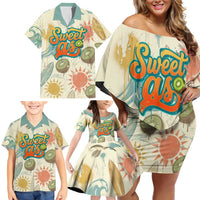 NZ Slang Sweet As Kiwi Shaka Sign Family Matching Off Shoulder Short Dress and Hawaiian Shirt New Zealand Surfboards Sun and Tropical Beach Retro TS04 - Polynesian Pride