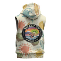 NZ Slang Sweet As Kiwi Shaka Sign Sleeveless Hoodie New Zealand Surfboards Sun and Tropical Beach Retro TS04 - Polynesian Pride