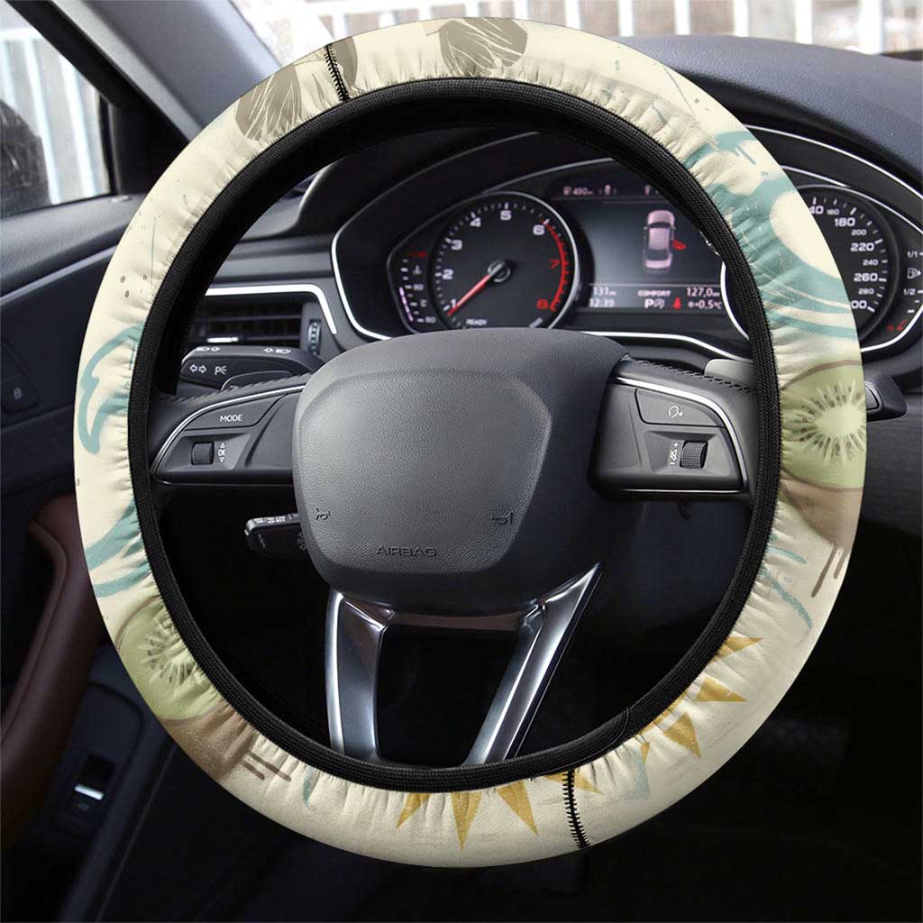 NZ Slang Sweet As Kiwi Shaka Sign Steering Wheel Cover New Zealand Surfboards Sun and Tropical Beach Retro TS04 - Polynesian Pride