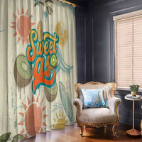 NZ Slang Sweet As Kiwi Shaka Sign Window Curtain New Zealand Surfboards Sun and Tropical Beach Retro