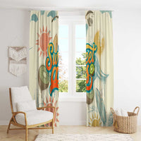 NZ Slang Sweet As Kiwi Shaka Sign Window Curtain New Zealand Surfboards Sun and Tropical Beach Retro