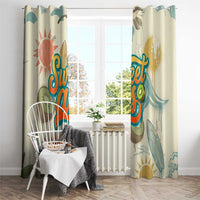 NZ Slang Sweet As Kiwi Shaka Sign Window Curtain New Zealand Surfboards Sun and Tropical Beach Retro