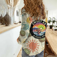 NZ Slang Sweet As Kiwi Shaka Sign Women Casual Shirt New Zealand Surfboards Sun and Tropical Beach Retro TS04 - Polynesian Pride