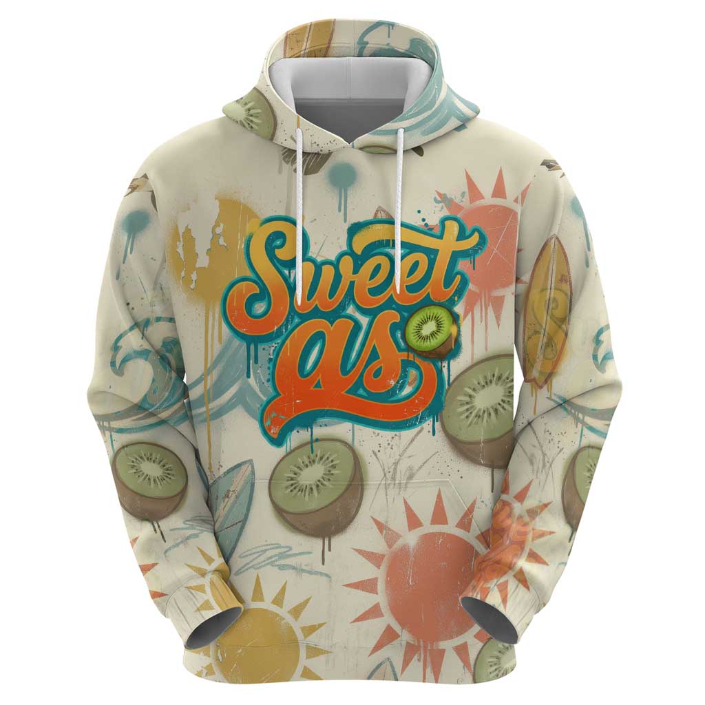 NZ Slang Sweet As Kiwi Shaka Sign Zip Hoodie New Zealand Surfboards Sun and Tropical Beach Retro TS04 - Polynesian Pride