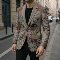 Choice Bro Graffiti Handshake Blazer New Zealand Slang Fern Brick Wall and Urban Street Art TS04 - Polynesian Pride
