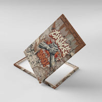 Choice Bro Graffiti Handshake Canvas Wall Art New Zealand Slang Fern Brick Wall and Urban Street Art