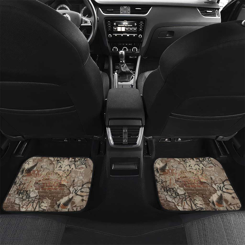 Choice Bro Graffiti Handshake Car Mats New Zealand Slang Fern Brick Wall and Urban Street Art