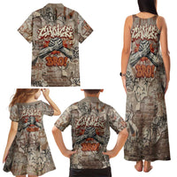 Choice Bro Graffiti Handshake Family Matching Tank Maxi Dress and Hawaiian Shirt New Zealand Slang Fern Brick Wall and Urban Street Art TS04 - Polynesian Pride