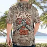 Choice Bro Graffiti Handshake Hawaiian Shirt New Zealand Slang Fern Brick Wall and Urban Street Art TS04 - Polynesian Pride