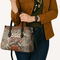 Choice Bro Graffiti Handshake Leather Bag New Zealand Slang Fern Brick Wall and Urban Street Art