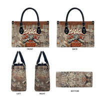 Choice Bro Graffiti Handshake Leather Bag New Zealand Slang Fern Brick Wall and Urban Street Art