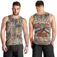 Choice Bro Graffiti Handshake Men Tank Top New Zealand Slang Fern Brick Wall and Urban Street Art TS04 - Polynesian Pride