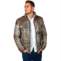 Choice Bro Graffiti Handshake Padded Jacket New Zealand Slang Fern Brick Wall and Urban Street Art
