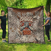 Choice Bro Graffiti Handshake Quilt New Zealand Slang Fern Brick Wall and Urban Street Art