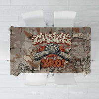 Choice Bro Graffiti Handshake Tablecloth New Zealand Slang Fern Brick Wall and Urban Street Art TS04 Multicolor - Polynesian Pride