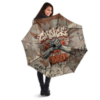 Choice Bro Graffiti Handshake Umbrella New Zealand Slang Fern Brick Wall and Urban Street Art