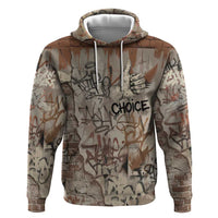 Choice Bro Graffiti Handshake Zip Hoodie New Zealand Slang Fern Brick Wall and Urban Street Art TS04 Pullover Hoodie Multicolor - Polynesian Pride