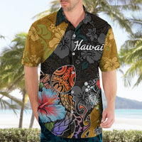 Hawaii Polynesian Hawaiian Shirt Turtles and Hibiscus Flower Gradient Pattern TS04 - Polynesian Pride