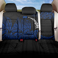 Pohnpei Federated States Of Micronesia Back Car Seat Cover Polynesian Tribal Heritage Art With Blue Island Tattoo Patterns