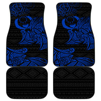 Pohnpei Federated States Of Micronesia Car Mats Polynesian Tribal Heritage Art With Blue Island Tattoo Patterns TS04 - Polynesian Pride