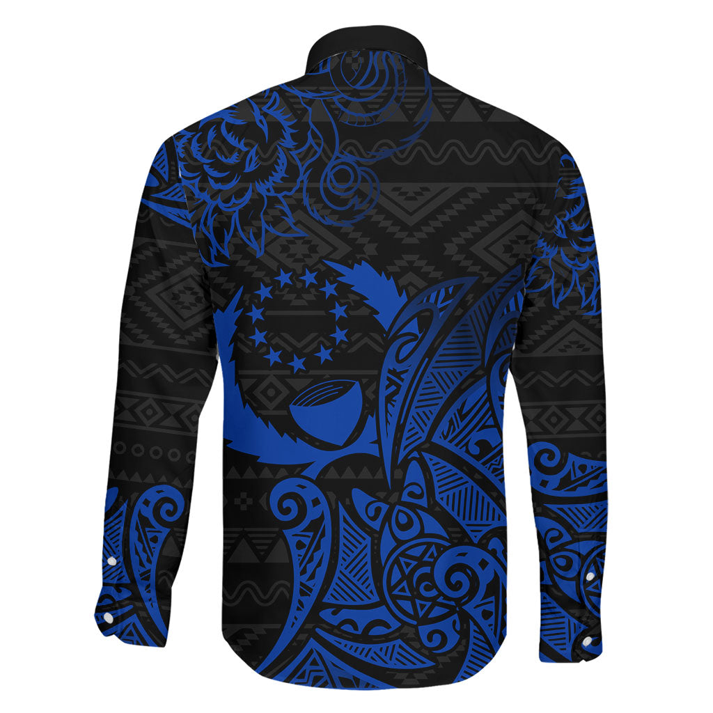 Pohnpei Federated States Of Micronesia Family Matching Mermaid Dress and Hawaiian Shirt Polynesian Tribal Heritage Art With Blue Island Tattoo Patterns