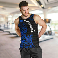 Pohnpei Federated States Of Micronesia Men Tank Top Polynesian Tribal Heritage Art With Blue Island Tattoo Patterns