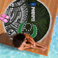 Pohnpei Federated States Of Micronesia Beach Blanket Polynesian Tribal Heritage Art With Kaselehlie State Seal TS04 - Polynesian Pride