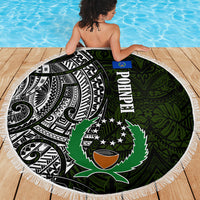 Pohnpei Federated States Of Micronesia Beach Blanket Polynesian Tribal Heritage Art With Kaselehlie State Seal TS04 - Polynesian Pride