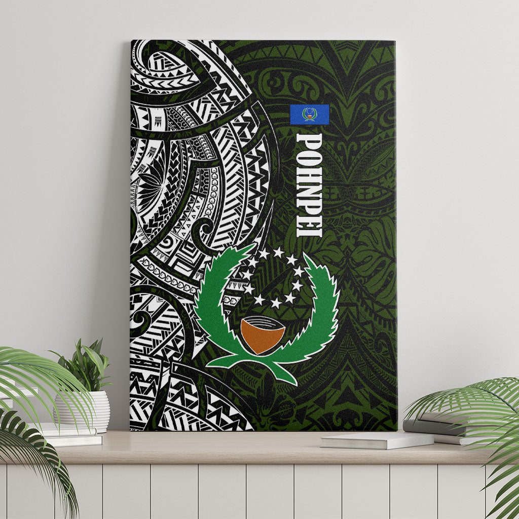 Pohnpei Federated States Of Micronesia Canvas Wall Art Polynesian Tribal Heritage Art With Kaselehlie State Seal