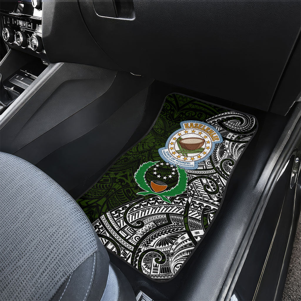 Pohnpei Federated States Of Micronesia Car Mats Polynesian Tribal Heritage Art With Kaselehlie State Seal TS04 - Polynesian Pride