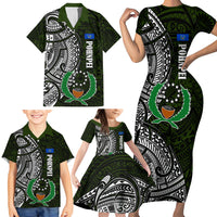 Pohnpei Federated States Of Micronesia Family Matching Short Sleeve Bodycon Dress and Hawaiian Shirt Polynesian Tribal Heritage Art With Kaselehlie State Seal TS04 - Polynesian Pride