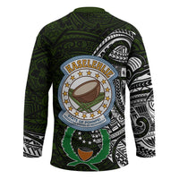 Pohnpei Federated States Of Micronesia Hockey Jersey Polynesian Tribal Heritage Art With Kaselehlie State Seal TS04 - Polynesian Pride