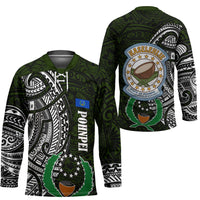 Pohnpei Federated States Of Micronesia Hockey Jersey Polynesian Tribal Heritage Art With Kaselehlie State Seal TS04 - Polynesian Pride